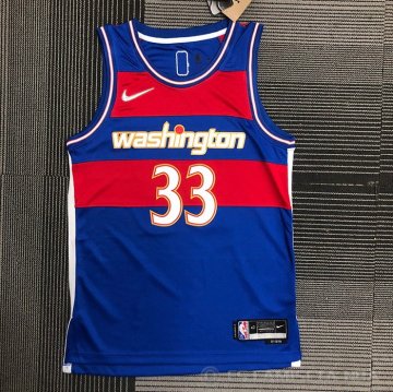 Camiseta Kyle Kuzma NO 33 Washington Wizards Ciudad 2021-22 Azul