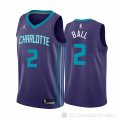 Camiseta LaMelo Ball NO 2 Charlotte Hornets Statement 2020-21 Violeta