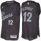 Camiseta Lamarcus Aldridge #12 San Antonio Spurs Navidad 2016 Negro