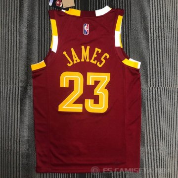 Camiseta LeBron James #23 Cleveland Cavaliers Ciudad Rojo