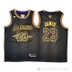 Camiseta Lebron James NO 23 Los Angeles Lakers Black Mamba Negro