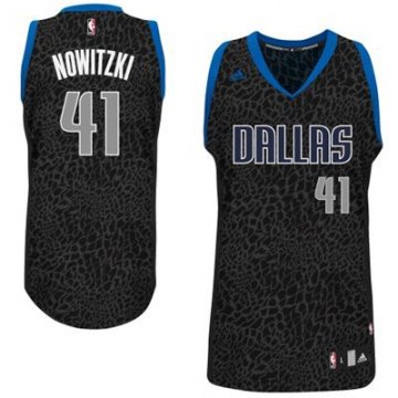 Camiseta Nowitzki #41 Leopard Light Loco Negro