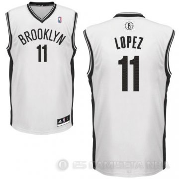 Camiseta Lopez #11 Brooklyn Nets Blanco