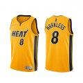 Camiseta Maurice Harkless NO 8 Miami Heat Earned 2020-21 Oro