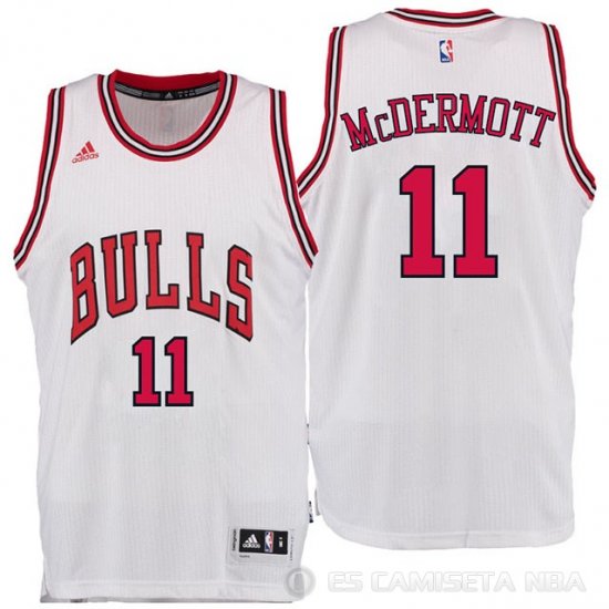 Camiseta McDermott #11 Chicago Bulls Blanco - Haga un click en la imagen para cerrar