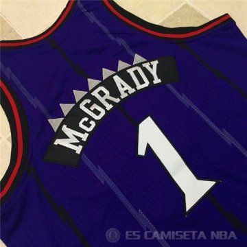 Camiseta McGrady #1 Toronto Raptors Autentico Violeta