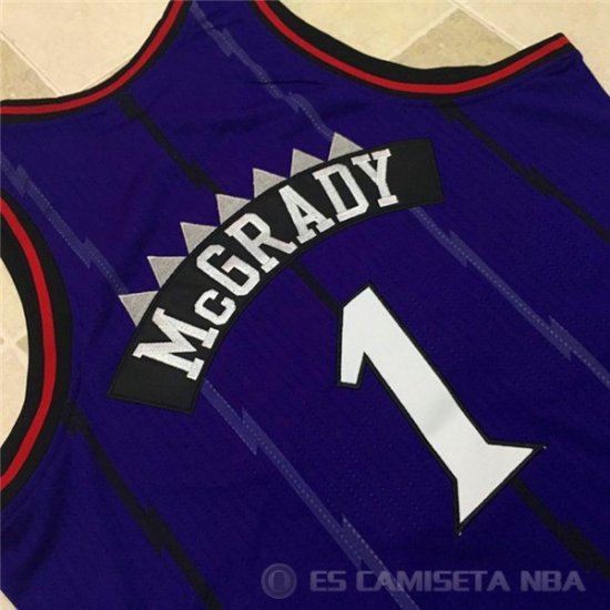 Camiseta McGrady #1 Toronto Raptors Autentico Violeta - Haga un click en la imagen para cerrar