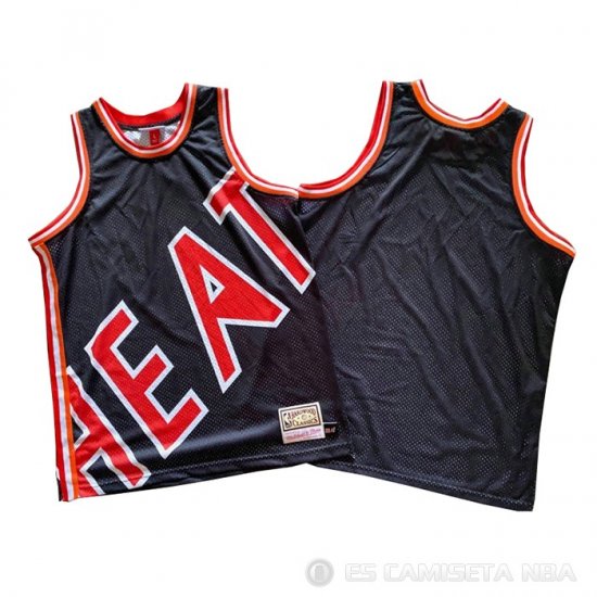 Camiseta Miami Heat Mitchell & Ness Big Face Azul - Haga un click en la imagen para cerrar