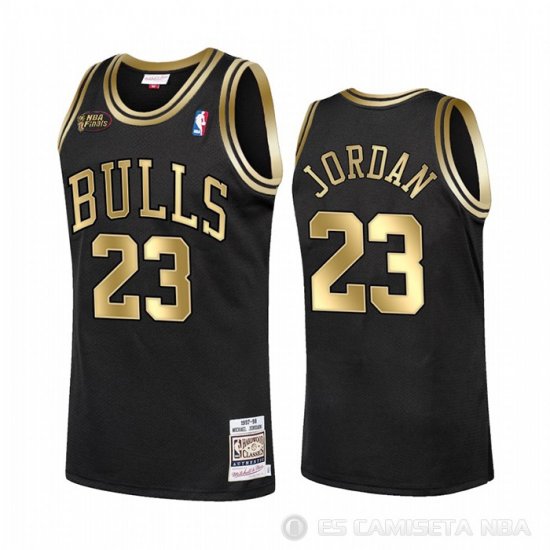 Camiseta Michael Jordan #23 Chicago Bulls 1998 NBA Fianls Retro Negro - Haga un click en la imagen para cerrar