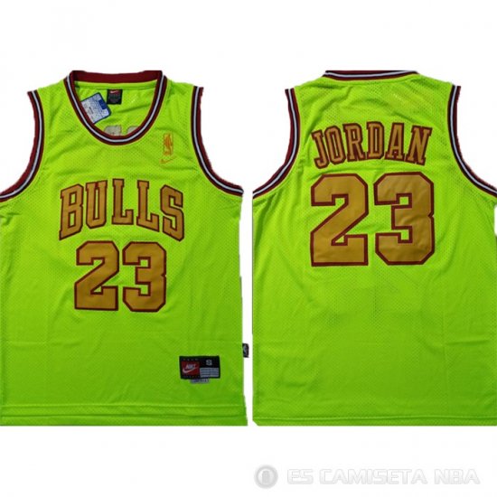 Camiseta Michael Jordan #23 Chicago Bulls Verde - Haga un click en la imagen para cerrar