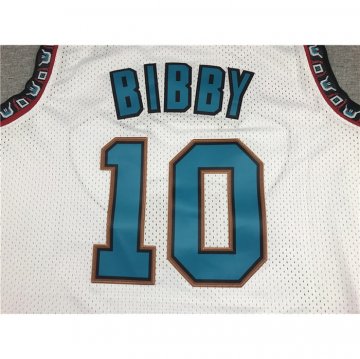 Camiseta Mike Bibby NO 10 Memphis Grizzlies Historic Retro Blanco