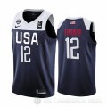 Camiseta Myles Turner #12 USA 2019 FIBA Basketball World Cup Azul