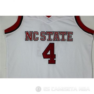Camiseta NCAA Smith JR #4 NC State Blanco
