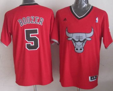 Camiseta Boozer #5 Bulls 2013 Navidad Rojo