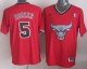 Camiseta Boozer #5 Bulls 2013 Navidad Rojo