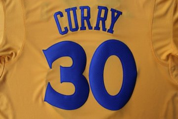 Camiseta Curry #30 Warriors 2013 Navidad Amarillo