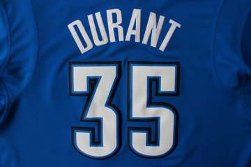 Camiseta Durant #35 Thunder 2013 Navidad Azul