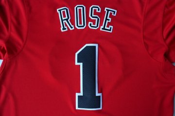 Camiseta Rose #1 Bulls 2013 Navidad Rojo