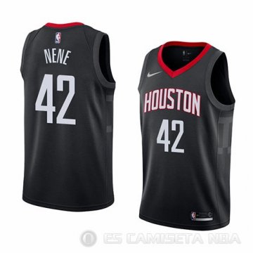 Camiseta Nene #42 Houston Rockets Statement 2018 Negro