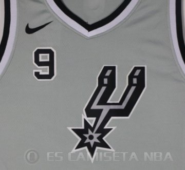 Camiseta Parker #9 San Antonio Spurs Autentico 2017-18 Gris