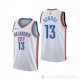 Camiseta Paul George NO 13 Oklahoma City Thunder Association Blanco