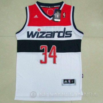 Camiseta Pierce #34 Washington Wizards Blanco Rev30
