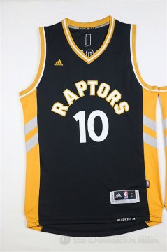 Camiseta Derozan#10 Toronto Raptors Negro Oro
