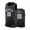 Camiseta Rodions Kurucs #00 Brooklyn Nets Ciudad 2019 Negro