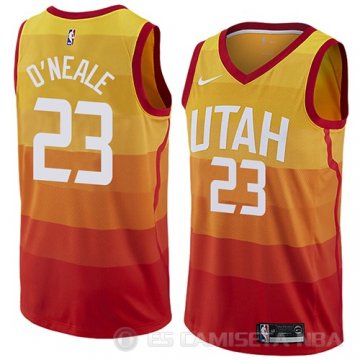 Camiseta Royce O\'neale #23 Utah Jazz Ciudad 2018 Amarillo