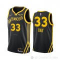 Camiseta Rudy Gay #33 Golden State Warriors Ciudad 2023-24 Negro