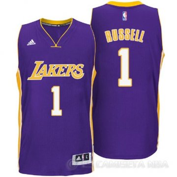 Camiseta Russell #1 Los Angeles Lakers Purpura
