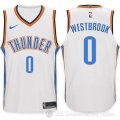Camiseta Russell Westbrook #0 Oklahoma City Thunder 2017-18 Blanco