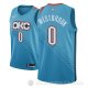 Camiseta Russell Westbrook #0 Oklahoma City Thunder Ciudad 2018-19 Azul