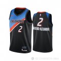 Camiseta Shai-Gilgeous Alexander NO 2 Oklahoma City Thunder Ciudad 2020-21 Negro