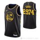 Camiseta Stephen Curry 2974th Golden State Warriors 3 Points Negro