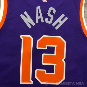 Camiseta Steve Nash NO 13 Phoenix Suns Icon Violeta