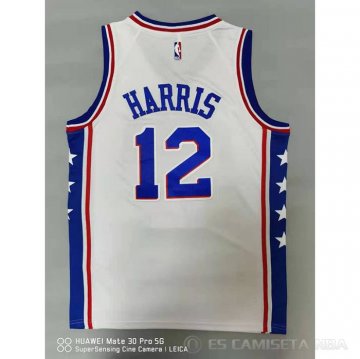 Camiseta Tobias Harris NO 12 Philadelphia 76ers Association Blanco