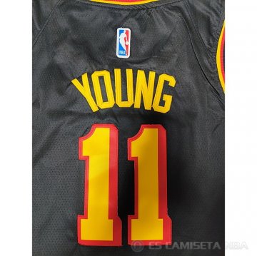 Camiseta Trae Young #11 Atlanta Hawks Statement 2022-23 Negro