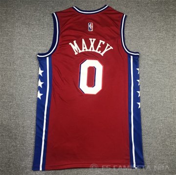 Camiseta Tyrese Maxey #0 Philadelphia 76ers Statement 2020-21 Rojo