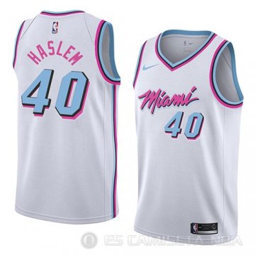 Camiseta Udonis Haslem #40 Miami Heat Ciudad 2018 Blanco