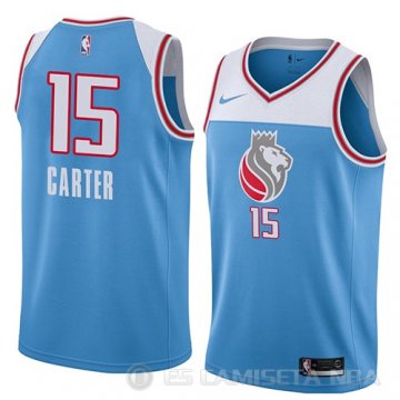 Camiseta Vince Carter #15 Sacramento Kings Ciudad 2018 Azul