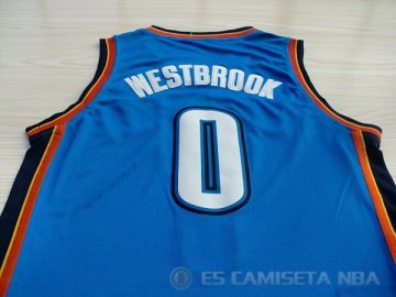 Camiseta Westbrook #0 Oklahoma City Thunder Azul