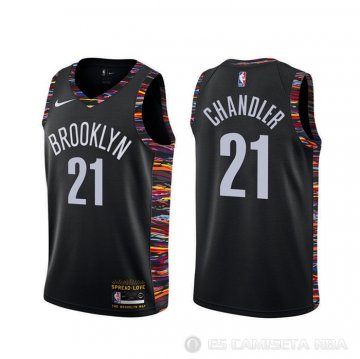 Camiseta Wilson Chandler #21 Brooklyn Nets Ciudad Negro