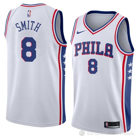 Camiseta Zhaire Smith #8 Philadelphia 76ers Association 2018 Blanco - Haga un click en la imagen para cerrar