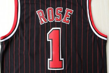 Camiseta retro Rose #1 Chicago Bulls Negro