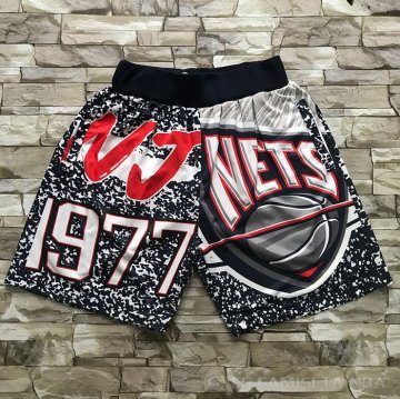 Pantalone Brooklyn Nets Mitchell & Ness 1977 Negro