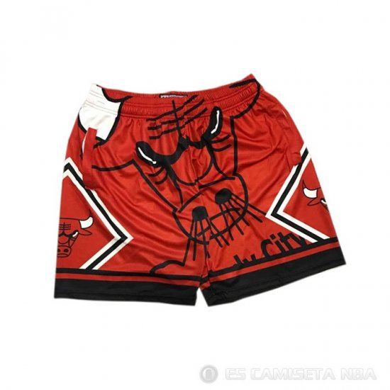 Pantalone Chicago Bulls Mitchell & Ness Big Face Rojo - Haga un click en la imagen para cerrar