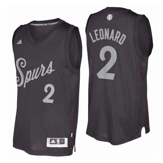 Camiseta Christmas Day San Antonio Spurs Leonaro #2 Negro 2016 - Haga un click en la imagen para cerrar