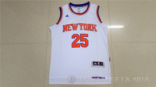 Camiseta Knicks #25 Rose Blanco - Haga un click en la imagen para cerrar