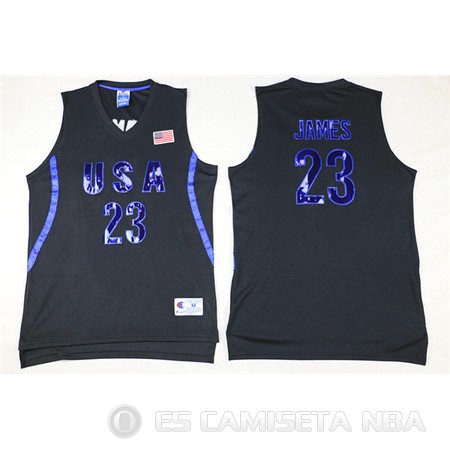 Camiseta Twelve USA Dream Team James Negro - Haga un click en la imagen para cerrar